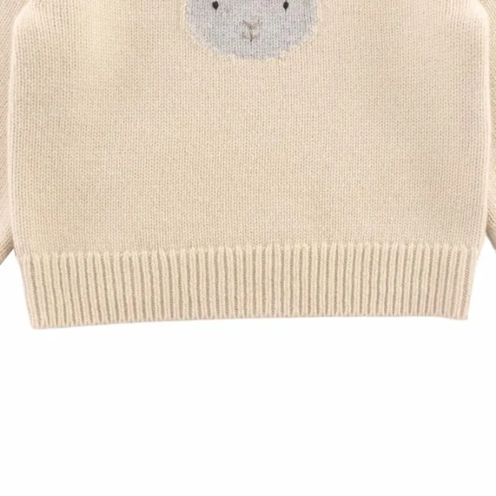 Donsje Amsterdam Sweaters and Cardigans Baby Denna Merino Wool Sweater Soft Sand