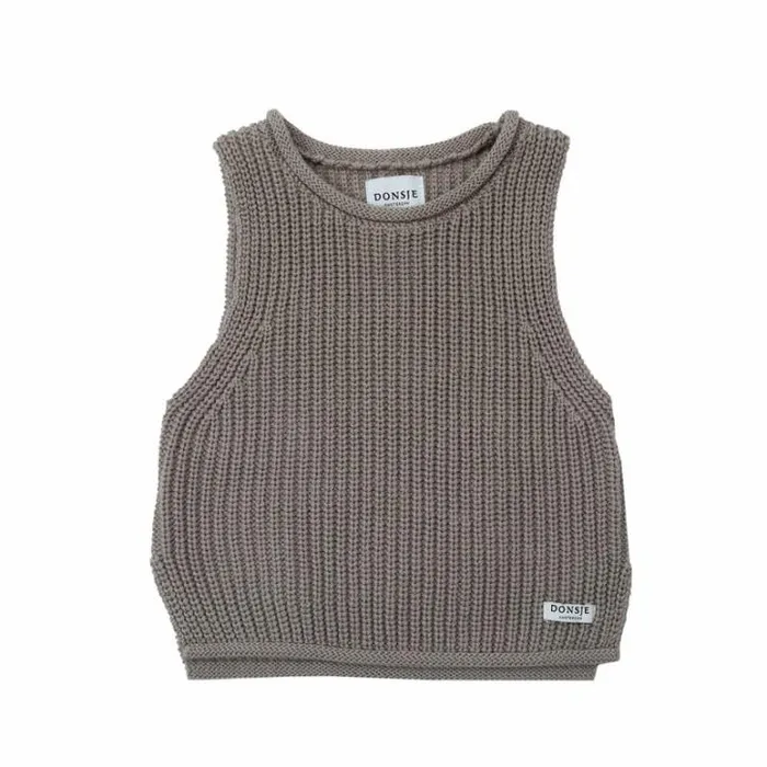 Donsje Amsterdam Sweaters and Cardigans Baby Faine Vest Light Taupe