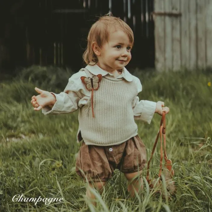 Donsje Amsterdam Sweaters and Cardigans Baby Faine Vest Light Taupe
