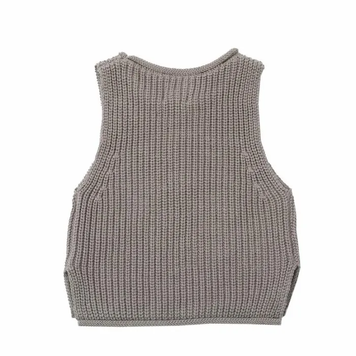 Donsje Amsterdam Sweaters and Cardigans Baby Faine Vest Light Taupe