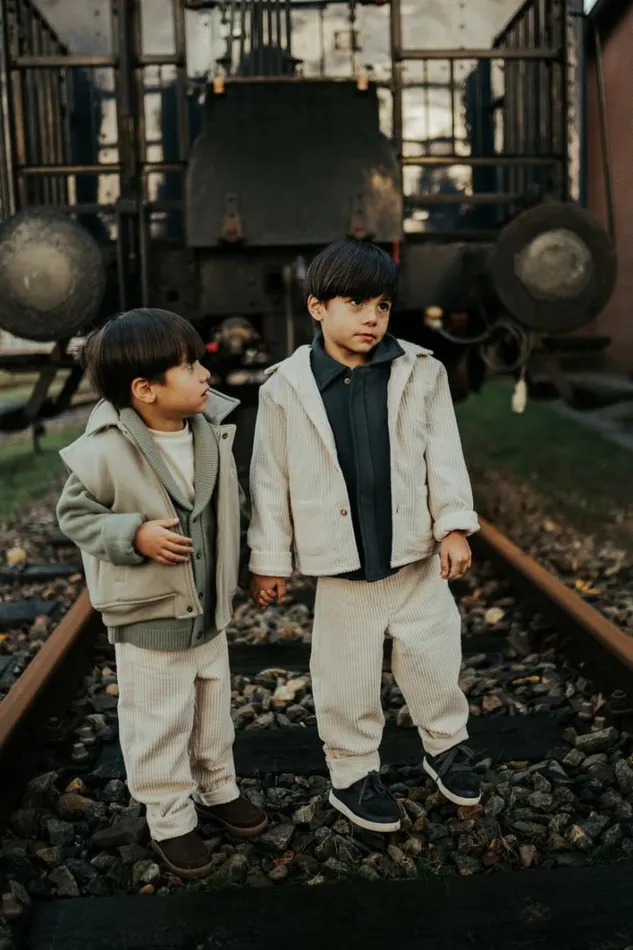 Donsje Amsterdam Sweaters and Cardigans Baby Kicher Merino Wool Cardigan Desert Green