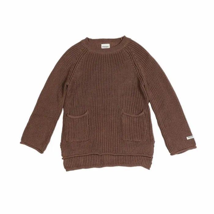 Donsje Amsterdam Sweaters and Cardigans Baby Qtella Sweater Dark Mocha
