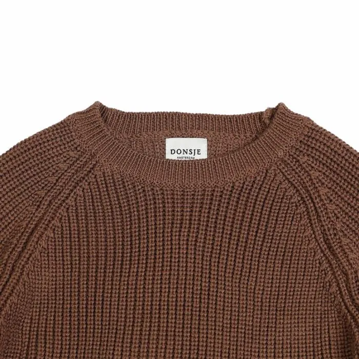 Donsje Amsterdam Sweaters and Cardigans Baby Qtella Sweater Dark Mocha