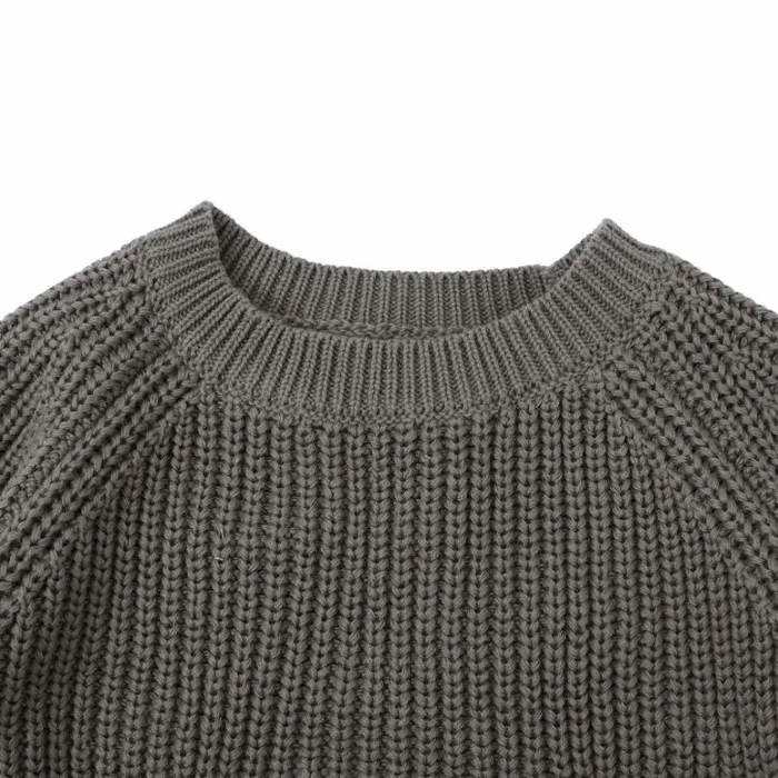 Donsje Amsterdam Sweaters and Cardigans Baby Qtella Sweater Dark Taupe