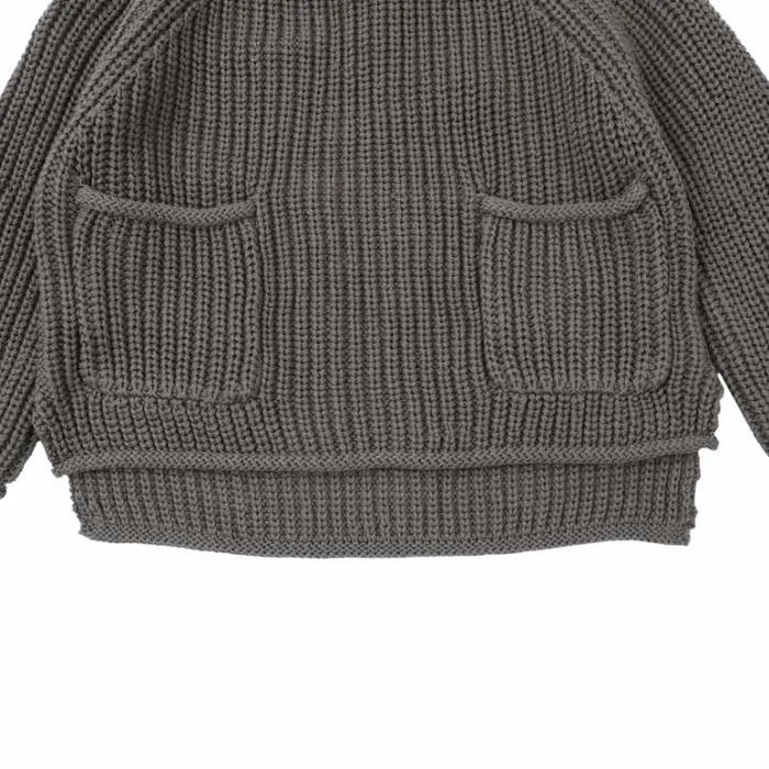 Donsje Amsterdam Sweaters and Cardigans Baby Qtella Sweater Dark Taupe