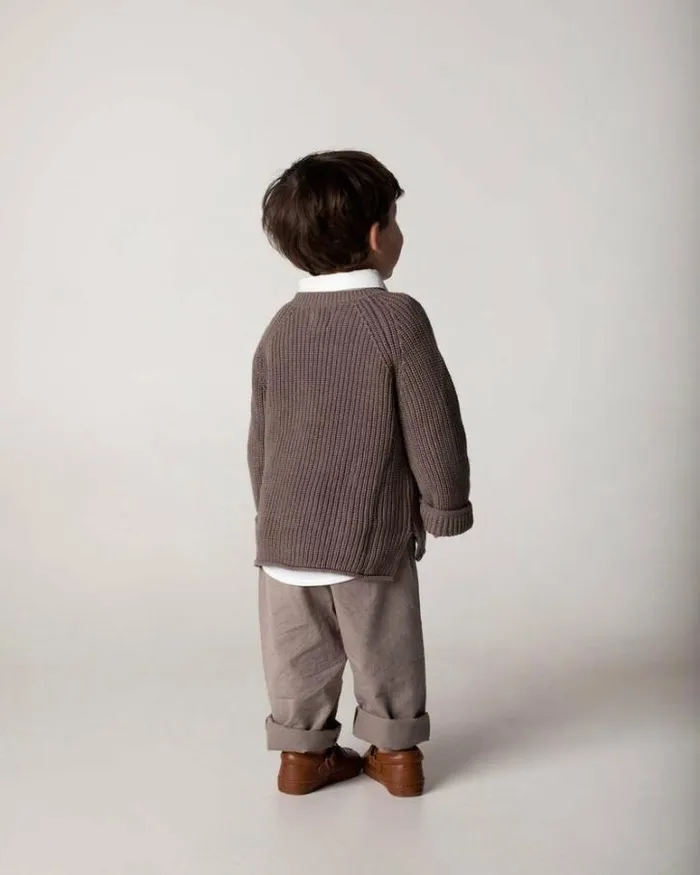 Donsje Amsterdam Sweaters and Cardigans Baby Qtella Sweater Dark Taupe