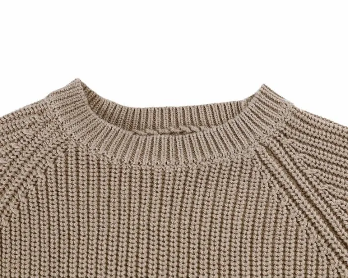 Donsje Amsterdam Sweaters and Cardigans Baby Qtella Sweater Light Taupe