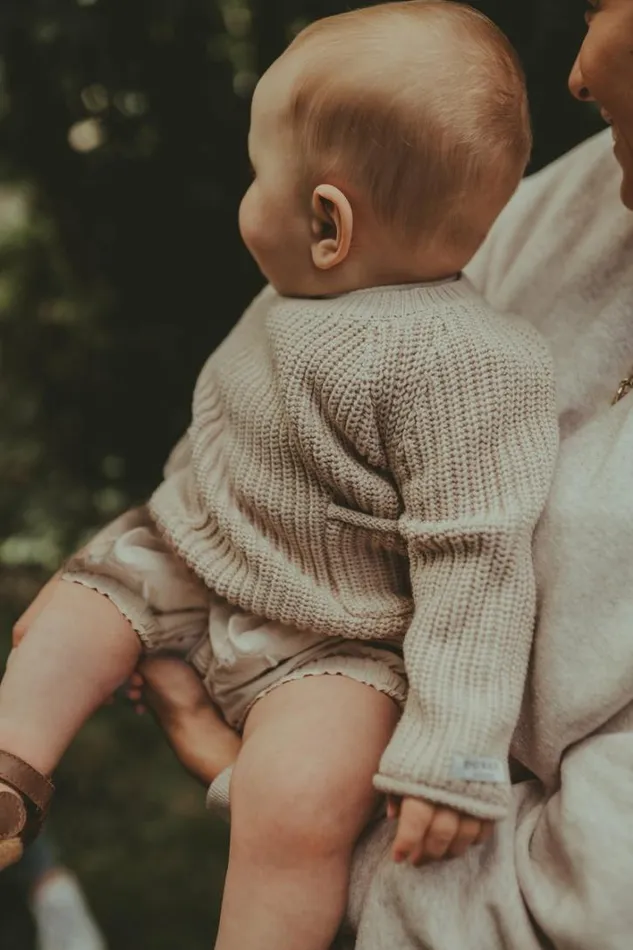 Donsje Amsterdam Sweaters and Cardigans Baby Stella Sweater Soft Sand Donsje Amsterdam Sweaters and Cardigans Baby Stella Sweater Soft Sand