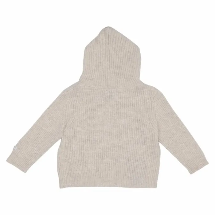 Donsje Amsterdam Sweaters and Cardigans Baby Tristan Merino Wool Cardigan White Sand Melange
