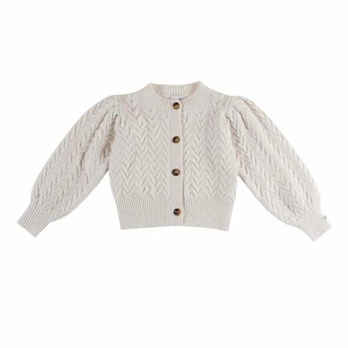 Donsje Amsterdam Sweaters and Cardigans Baby Zinne Cardigan Warm White