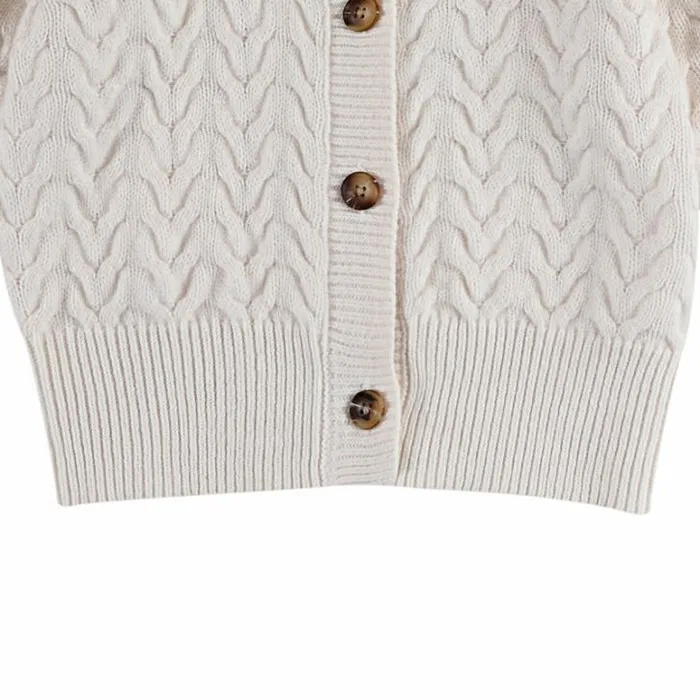 Donsje Amsterdam Sweaters and Cardigans Baby Zinne Cardigan Warm White