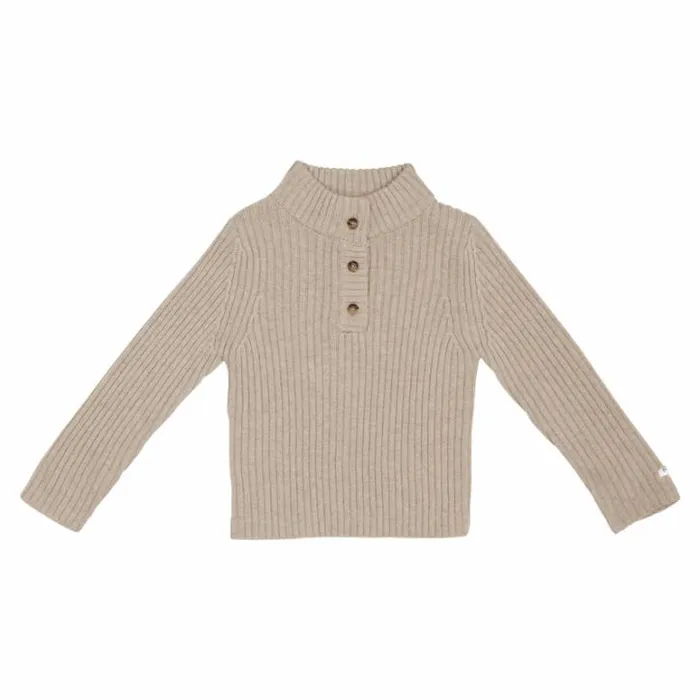Donsje Amsterdam Sweaters and Cardigans Boys Bastiaan Sweater Soft Taupe Melange