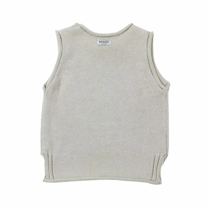 Donsje Amsterdam Sweaters and Cardigans Boys Daine Vest Champagne