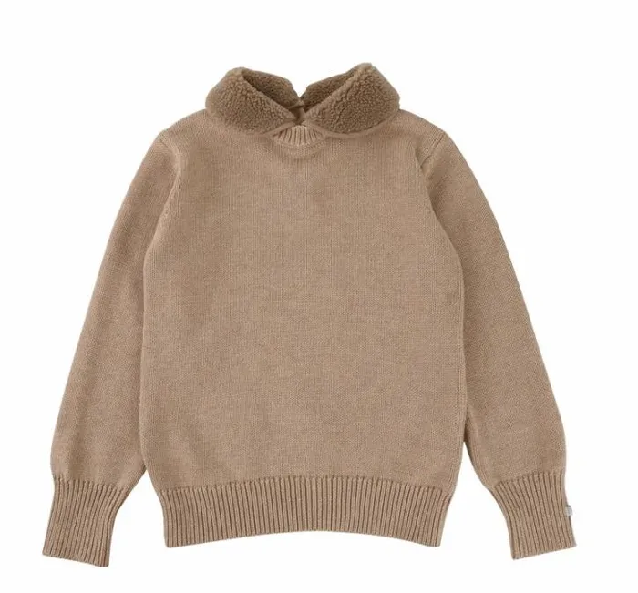 Donsje Amsterdam Sweaters and Cardigans Boys Freder Sweater Milk Chocolate Melange