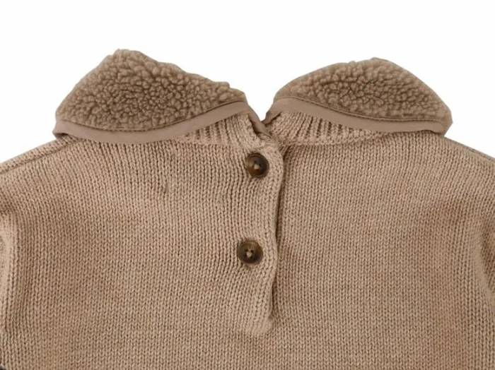 Donsje Amsterdam Sweaters and Cardigans Boys Freder Sweater Milk Chocolate Melange