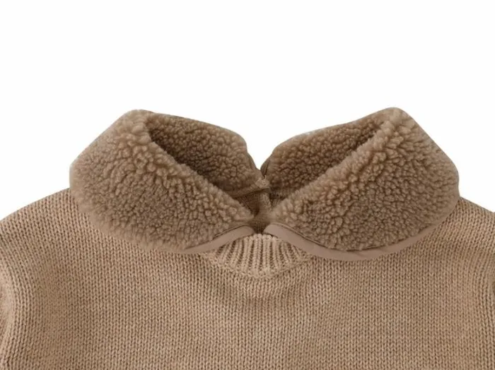 Donsje Amsterdam Sweaters and Cardigans Boys Freder Sweater Milk Chocolate Melange