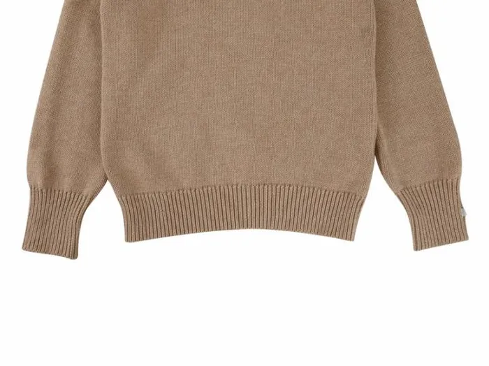 Donsje Amsterdam Sweaters and Cardigans Boys Freder Sweater Milk Chocolate Melange