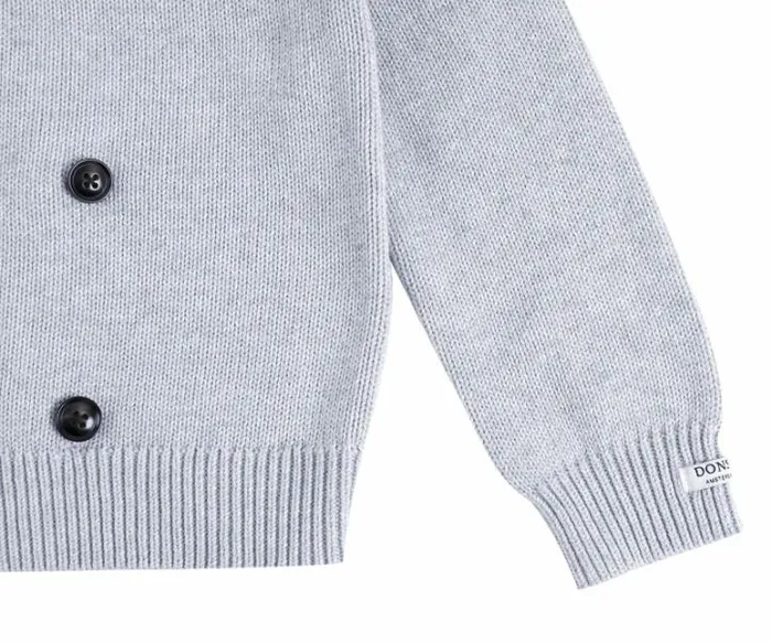 Donsje Amsterdam Sweaters and Cardigans Boys Jay Cardigan Ash Grey