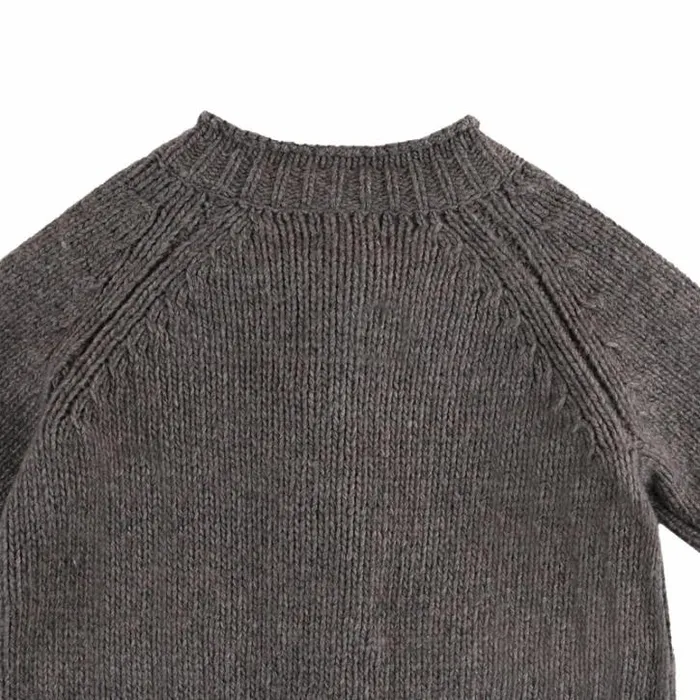 Donsje Amsterdam Sweaters and Cardigans Girls Bieka Cardigan Dark Taupe Melange