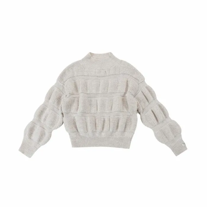 Donsje Amsterdam Sweaters and Cardigans Girls Ceou Sweater White Sand Melange