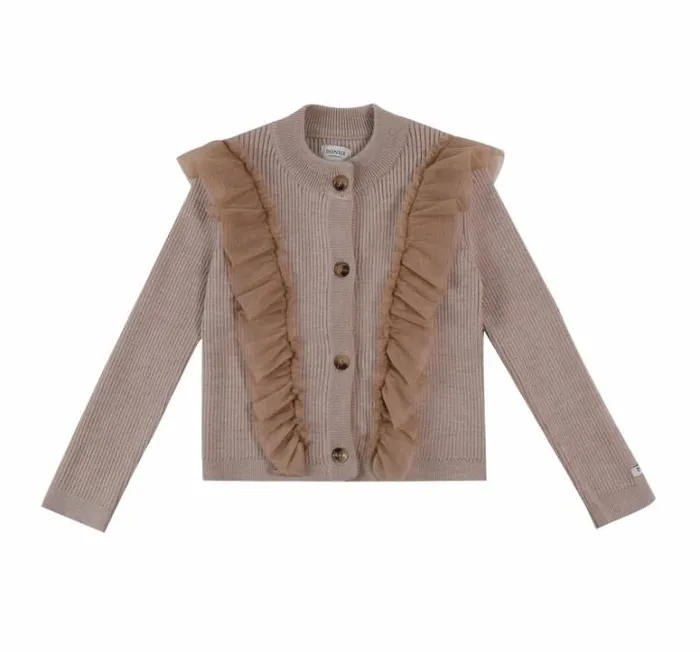 Donsje Amsterdam Sweaters and Cardigans Girls Darine Cardigan Lavender Brown