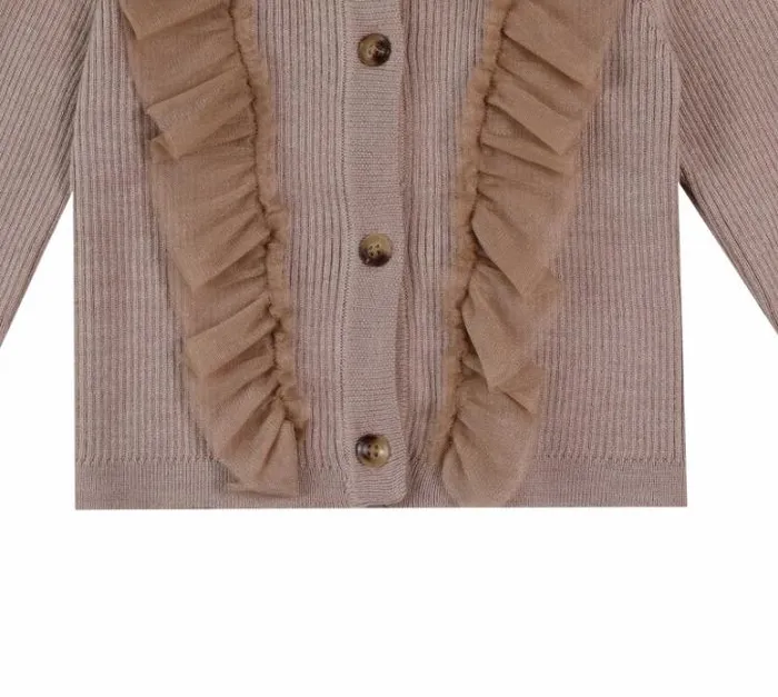 Donsje Amsterdam Sweaters and Cardigans Girls Darine Cardigan Lavender Brown