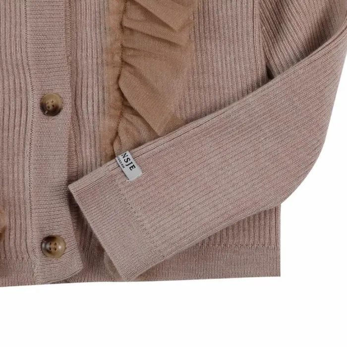 Donsje Amsterdam Sweaters and Cardigans Girls Darine Cardigan Lavender Brown