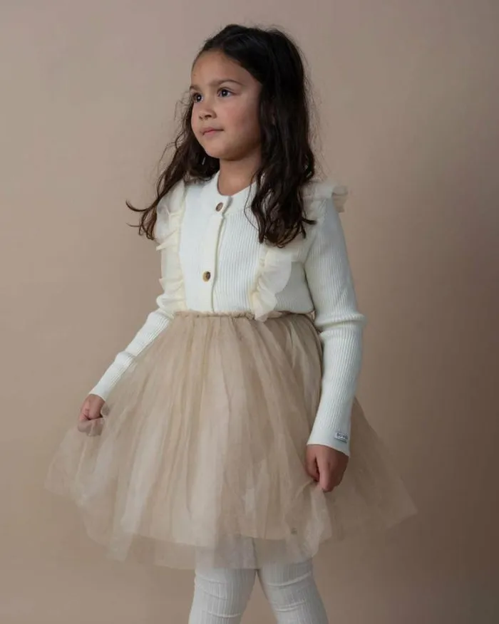 Donsje Amsterdam Sweaters and Cardigans Girls Darine Cardigan Warm White