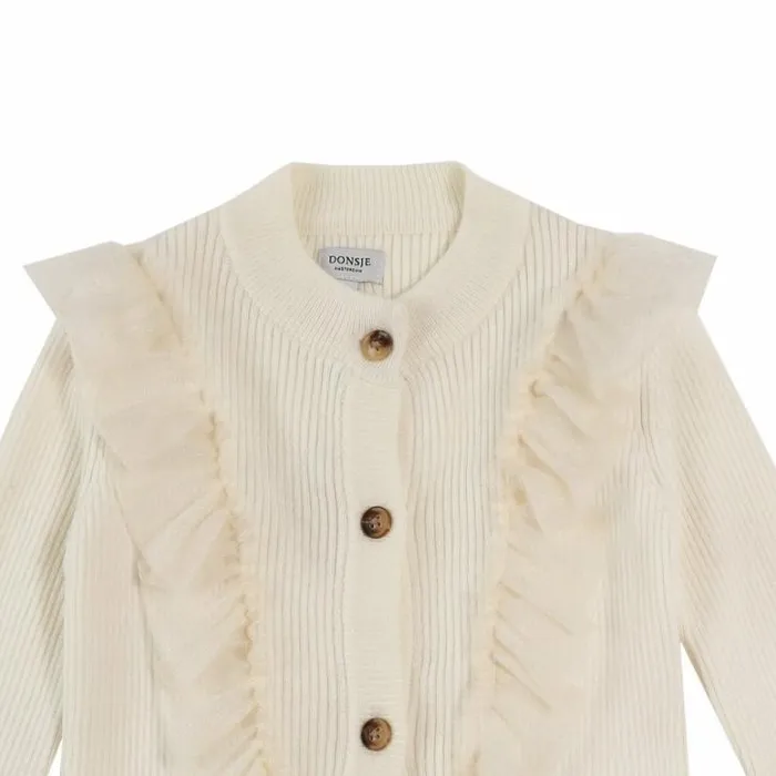 Donsje Amsterdam Sweaters and Cardigans Girls Darine Cardigan Warm White