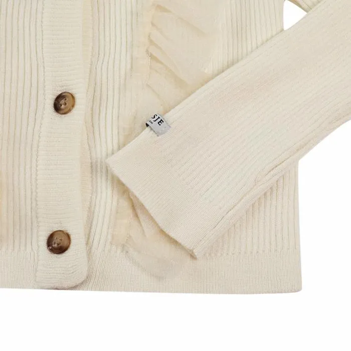 Donsje Amsterdam Sweaters and Cardigans Girls Darine Cardigan Warm White