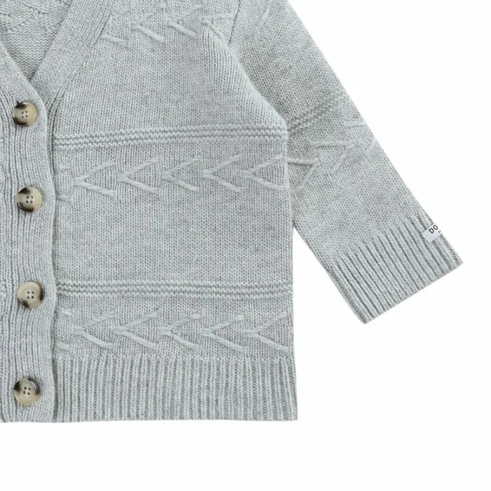 Donsje Amsterdam Sweaters and Cardigans Girls Draine Cardigan Light Grey Melange