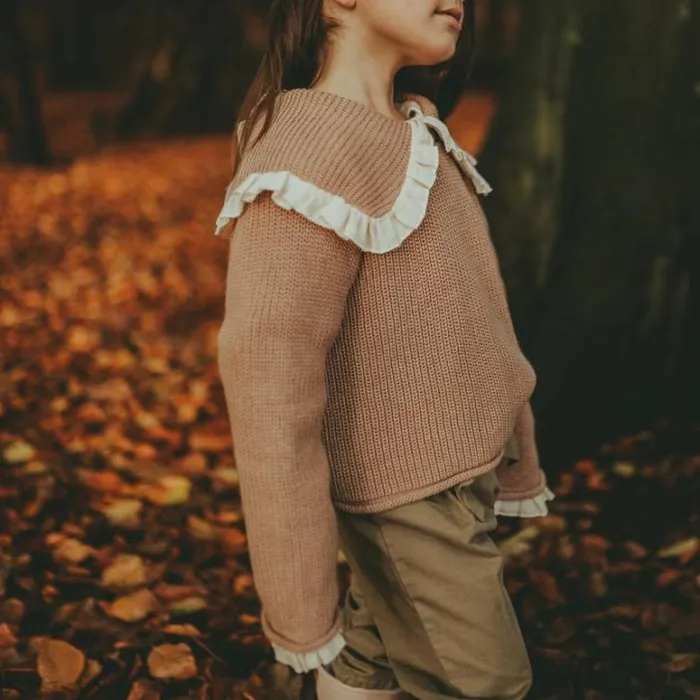 Donsje Amsterdam Sweaters and Cardigans Girls Lola Sweater Warm Sand