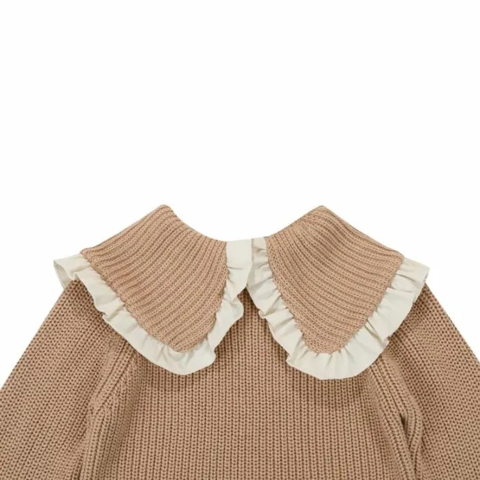Donsje Amsterdam Sweaters and Cardigans Girls Lola Sweater Warm Sand
