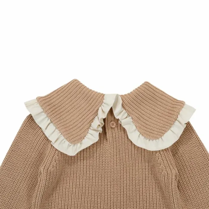 Donsje Amsterdam Sweaters and Cardigans Girls Lola Sweater Warm Sand