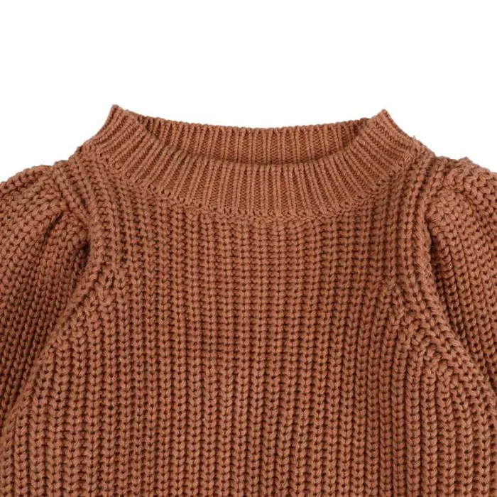 Donsje Amsterdam Sweaters and Cardigans Girls Megan Sweater Maple Grey Melange