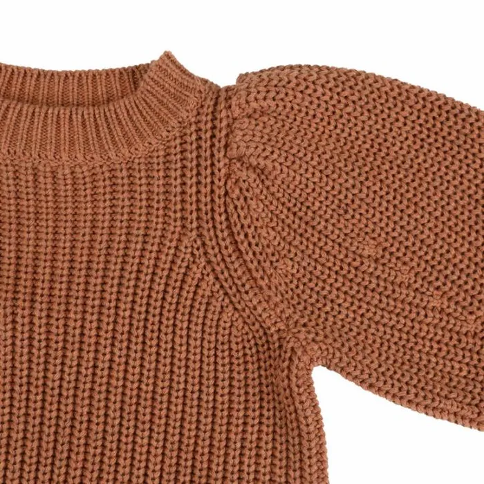 Donsje Amsterdam Sweaters and Cardigans Girls Megan Sweater Maple Grey Melange