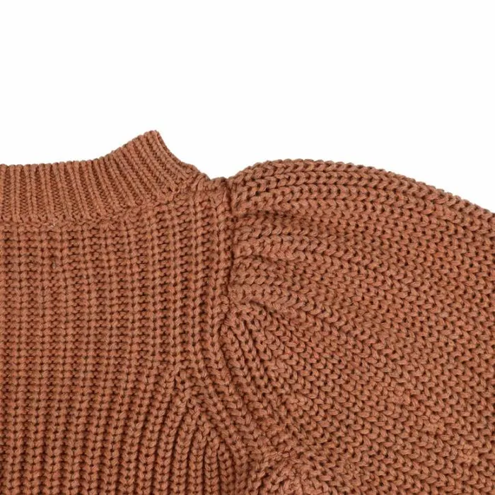 Donsje Amsterdam Sweaters and Cardigans Girls Megan Sweater Maple Grey Melange