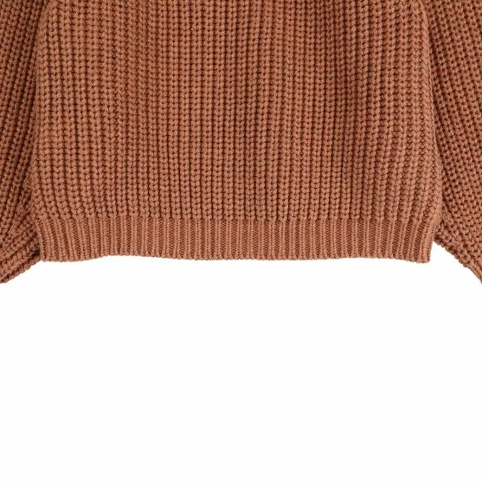 Donsje Amsterdam Sweaters and Cardigans Girls Megan Sweater Maple Grey Melange