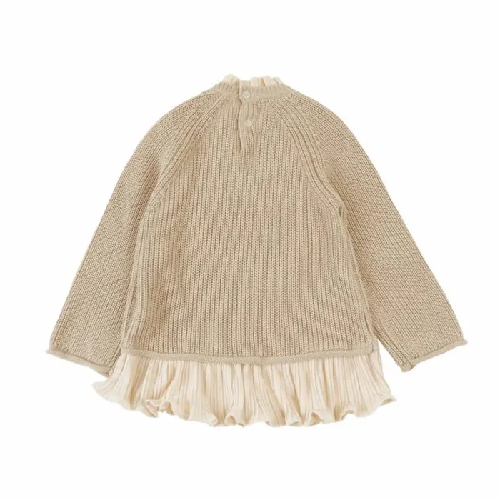 Donsje Amsterdam Sweaters and Cardigans Girls Qirene Sweater Natural Beige