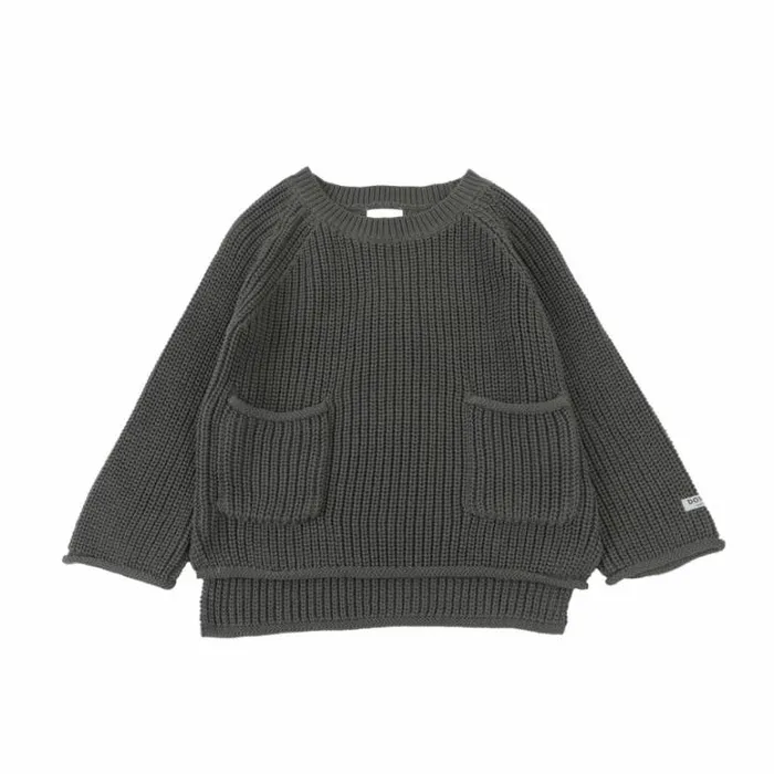 Donsje Amsterdam Sweaters and Cardigans Girls Qtella Sweater Silver Sage