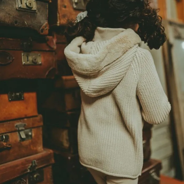 Donsje Amsterdam Sweaters and Cardigans Girls Winni Sweater Soft Sand
