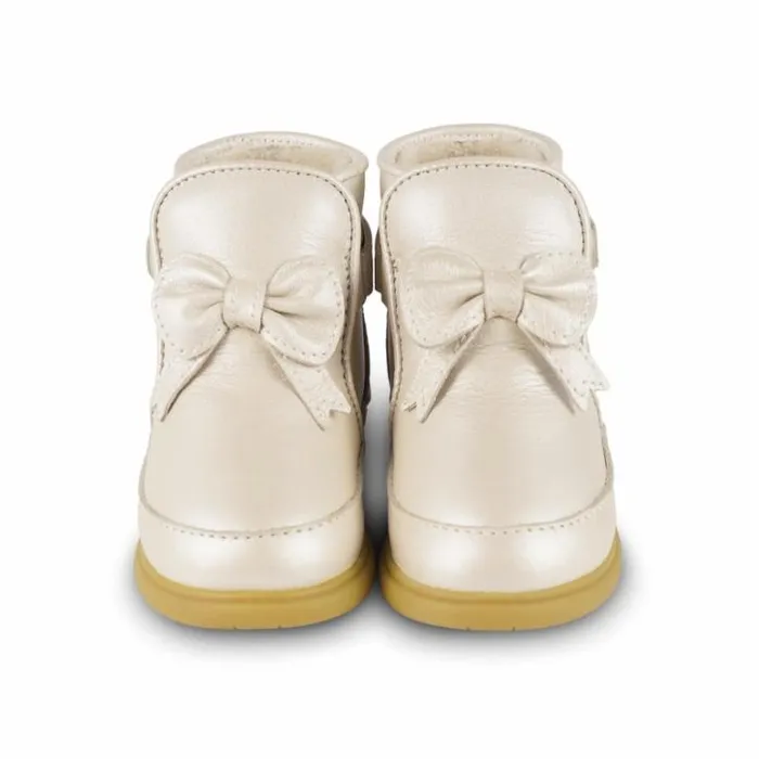 Donsje Amsterdam Toddler Shoes Baby Cemilla Shoes Off White Metallic Leather