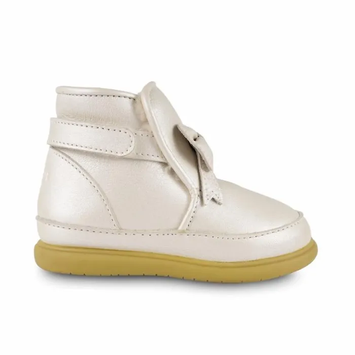 Donsje Amsterdam Toddler Shoes Baby Cemilla Shoes Off White Metallic Leather