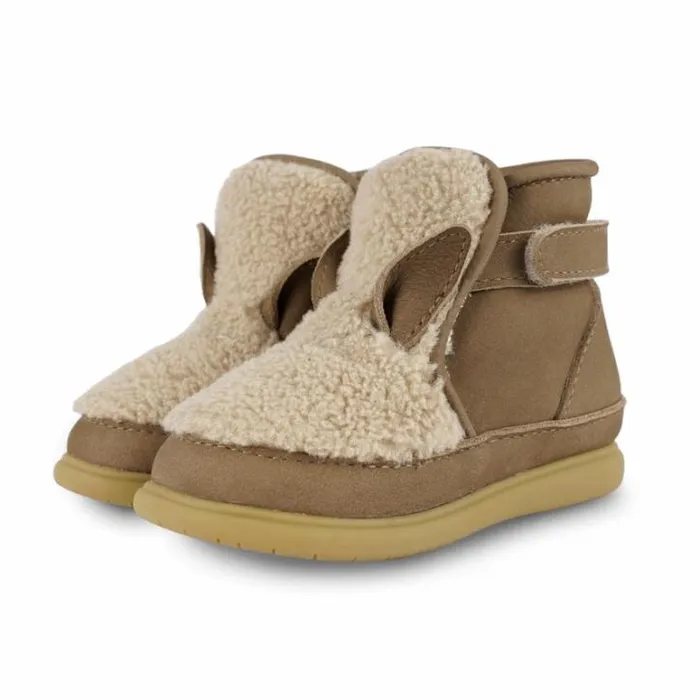 Donsje Amsterdam Toddler Shoes Baby Roumi Shoes Beige Curly Faux Fur