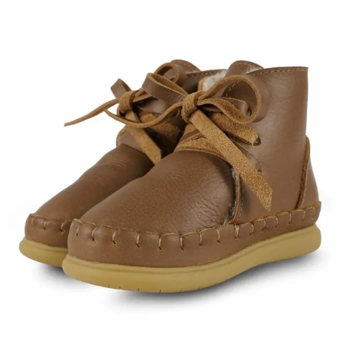 Donsje Amsterdam Toddler Shoes Baby Wisi Classic Shoes Cognac Classic Leather
