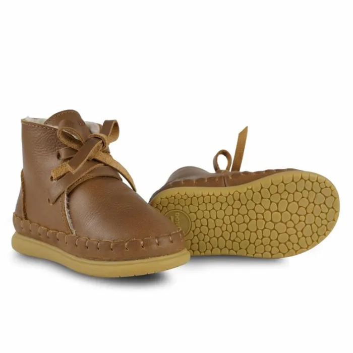 Donsje Amsterdam Toddler Shoes Baby Wisi Classic Shoes Cognac Classic Leather