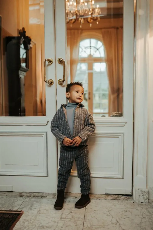 Donsje Amsterdam Trousers and Leggings Baby Mavix Trousers Cloudy Grey Melange