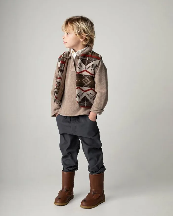 Donsje Amsterdam Trousers and Leggings Baby Olb Trousers Cloudy Grey