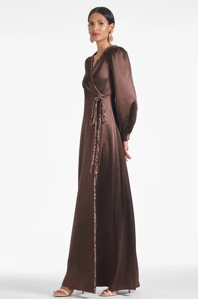 Dorthea Gown 8211 Espresso Women Sachin and Babi Evening
