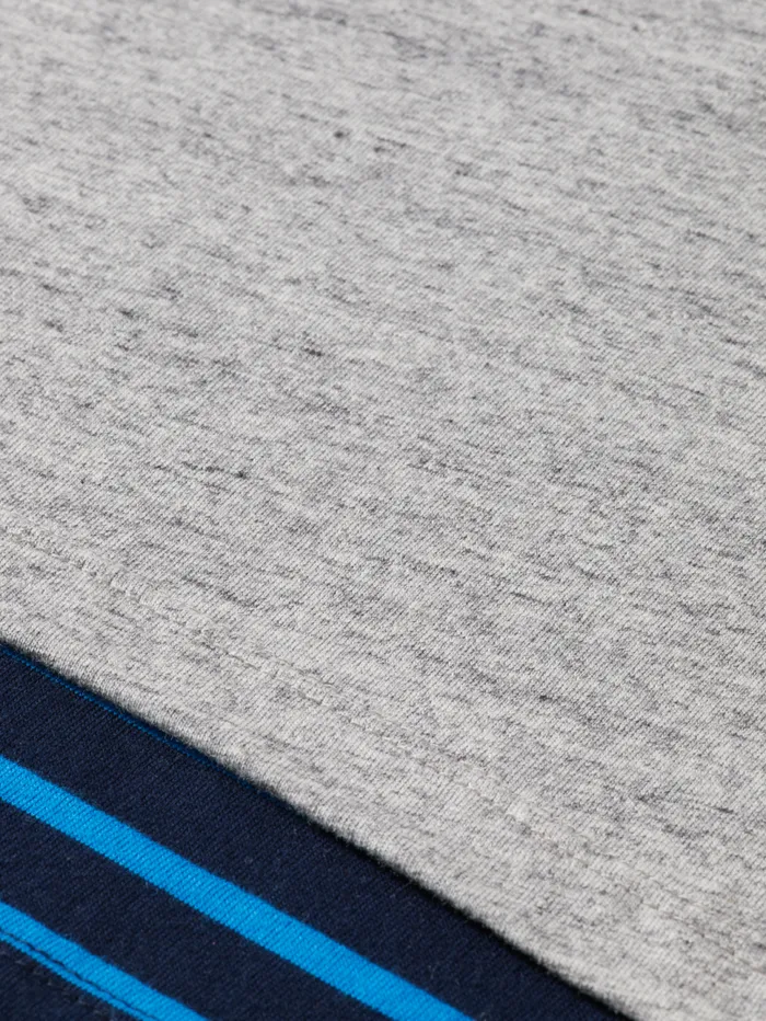 DOUBLE LAYERED LONGSLEEVED TSHIRT Grey Melangenight Blue Stripe Kids Scotch and Soda TShirts DOUBLE LAYERED LONGSLEEVED TSHIRT Grey Melangenight Blue Stripe Kids Scotch and Soda TShirts